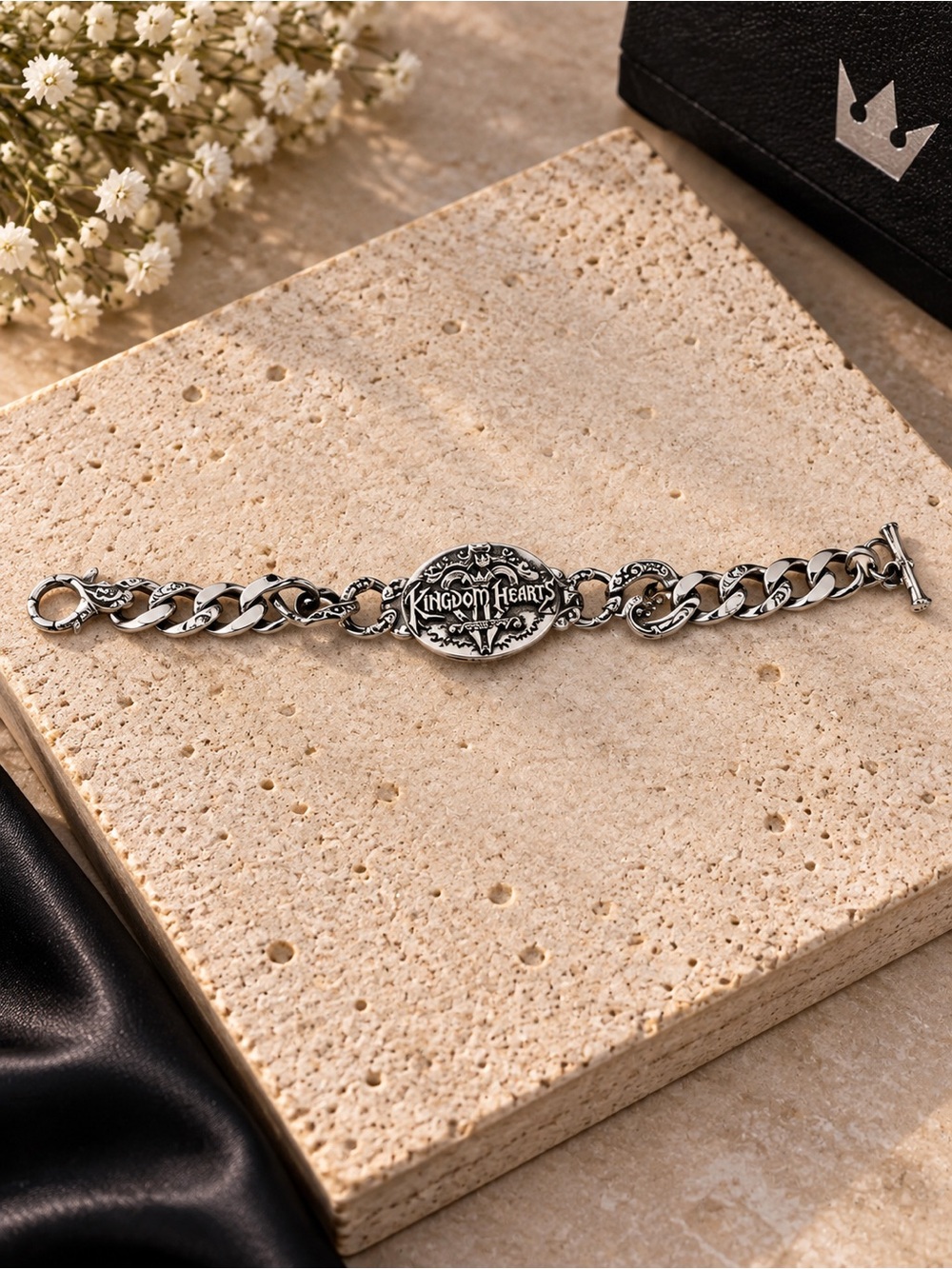 Silver-Tone Men's Link Bracelet